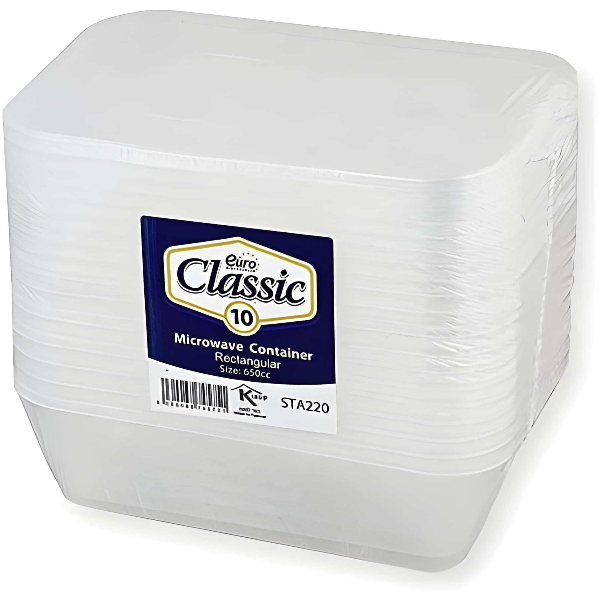 Essential Housewares 10 Food Containers with Lids - 650ml. BPA-Free Leak-Proof Tupperware Lunch Box Meal Prep Containers Reusable. Lunchbox Snack Box Food Storage Containers