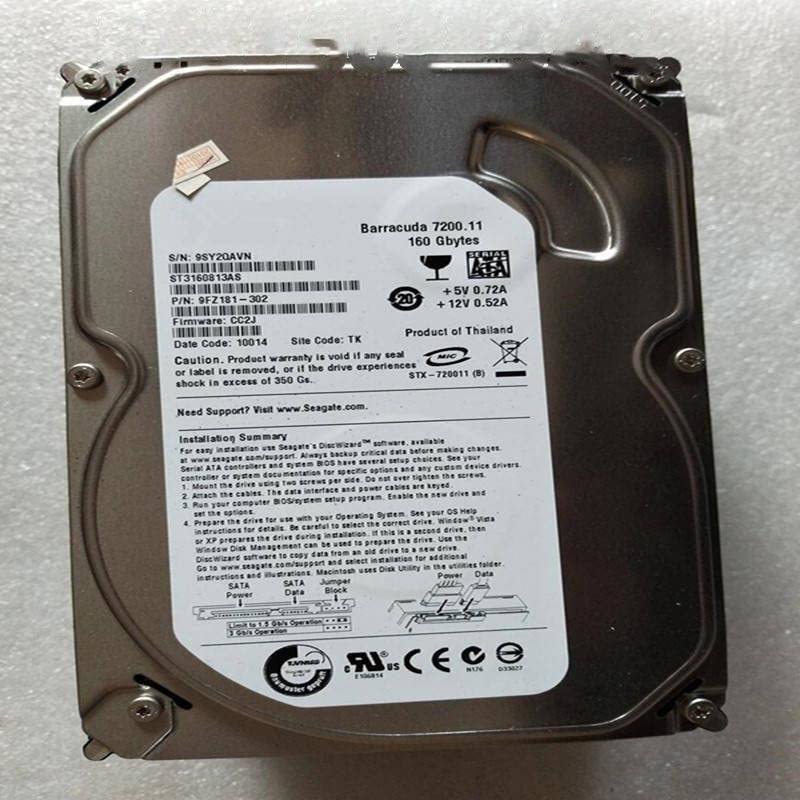 Disco duro interno 160 GB 3.5 SATA 7200 RPM ST3160813AS almacenamiento sobremesa