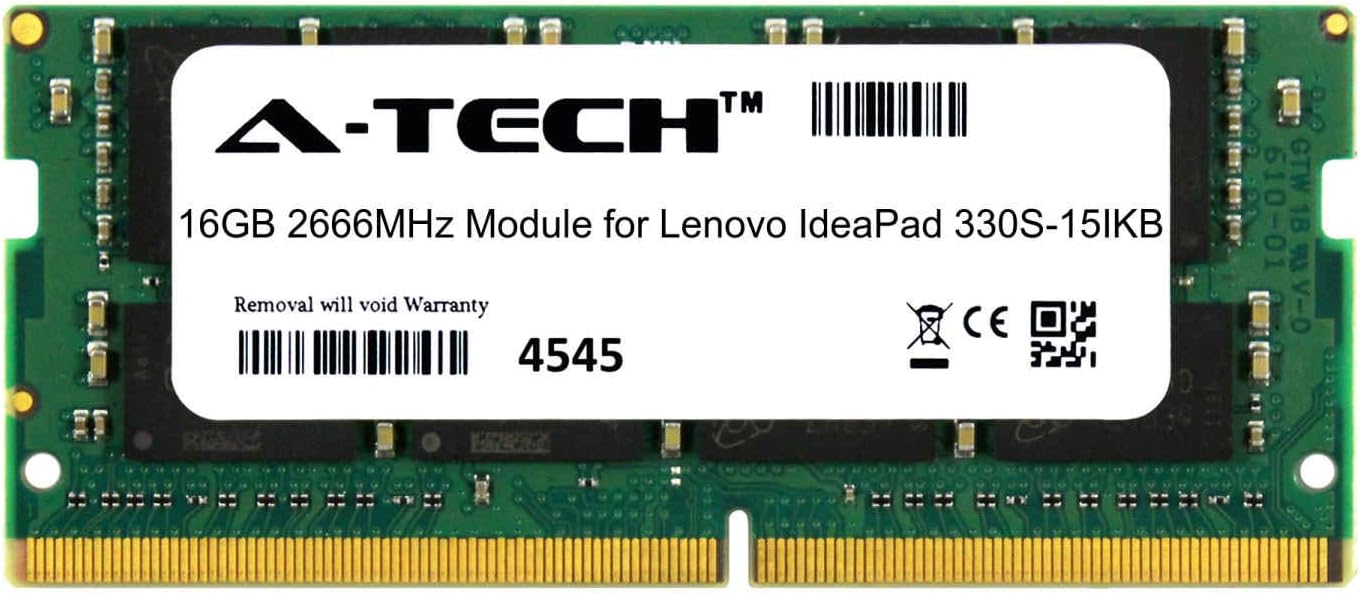 A-Tech 16GB Module for Lenovo IdeaPad 330S-15IKB Laptop & Notebook Compatible DDR4 2666Mhz Memory Ram (ATMS277099A25832X1) A-Tech 16GB Module for Lenovo IdeaPad 330S-15IKB Laptop & Notebook Compatible DDR4 2666Mhz Memory Ram (ATMS277099A25832X1)