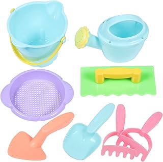 Toyvian Conjunto De 1 Conjunto De Brinquedos De Areia De Praia Para Crianças Moldes De Castelo De Praia Moldes De Areia Balde De Praia Pá Kit De Ferramentas Regador Peneira Brinquedos De