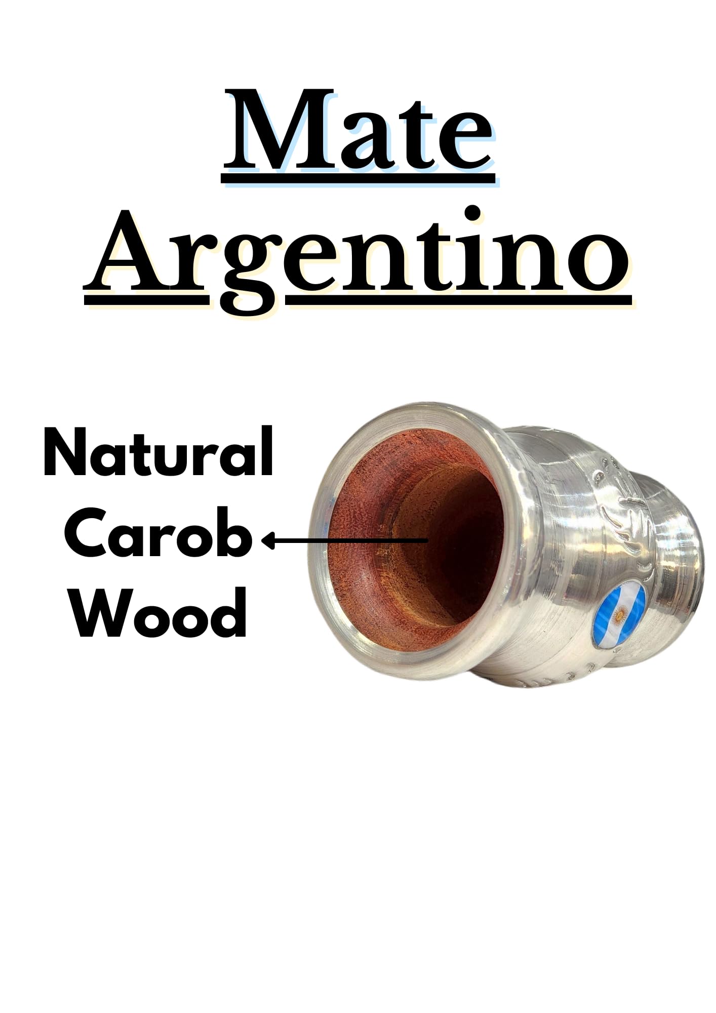 Yerba Mate Cup Classic argentina opaca, realizzata a mano in legno naturale per pane con rivestimento in acciaio inox opaco con lampadina pappagallo, Gourd mate Cup