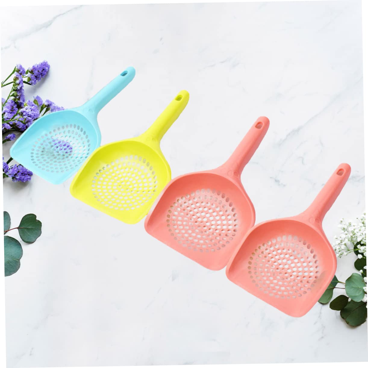 Happyyami 12 Pz Pala per lettiera per Gatti Cat Litter Scoop Pala per sabbie per Gattini Paletta Piccola a Manico Lungo Paletta per lettiera per Gatti di Gatto Pala di Sabbia