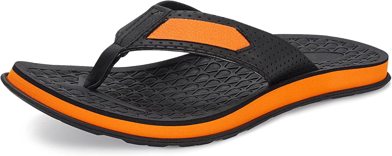 MALIDA Mens Flip Flops - Non-Slip Cushion Foam Comfort