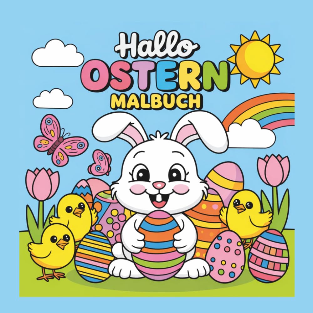Hallo Ostern Malbuch: Ostermalbuch für Kinder ab 3 Jahre I über 40 zauberhafte Tier- & Ostermotive I spielerischer Malspaß I das perfekte ... für Jungen und Mädchen (Malbücher)