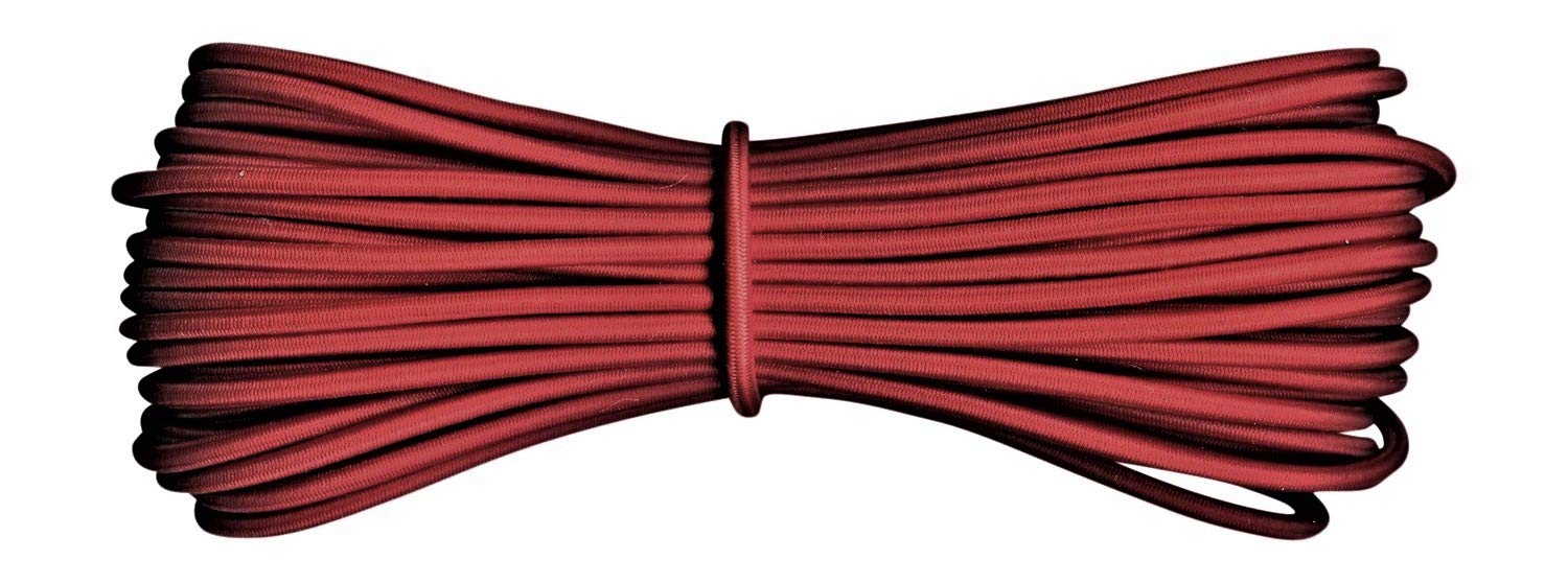 Round Elastic Cord - 4 mm diameter - Burgundy - 100 metres