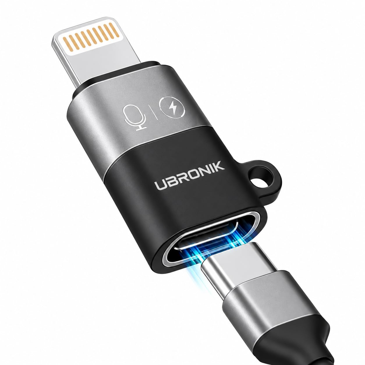 iPhone Mic Adapter: USB-C to Lightning - Record Audio & Charge -1 iPhone Mic Adapter: USB-C to Lightning - Record Audio & Charge -1