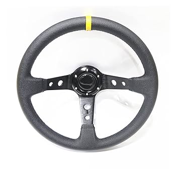 緑色 14インチ ステアリングホイール 14インチ クリスタル ステアリング ハンドル JDM ディープコーン