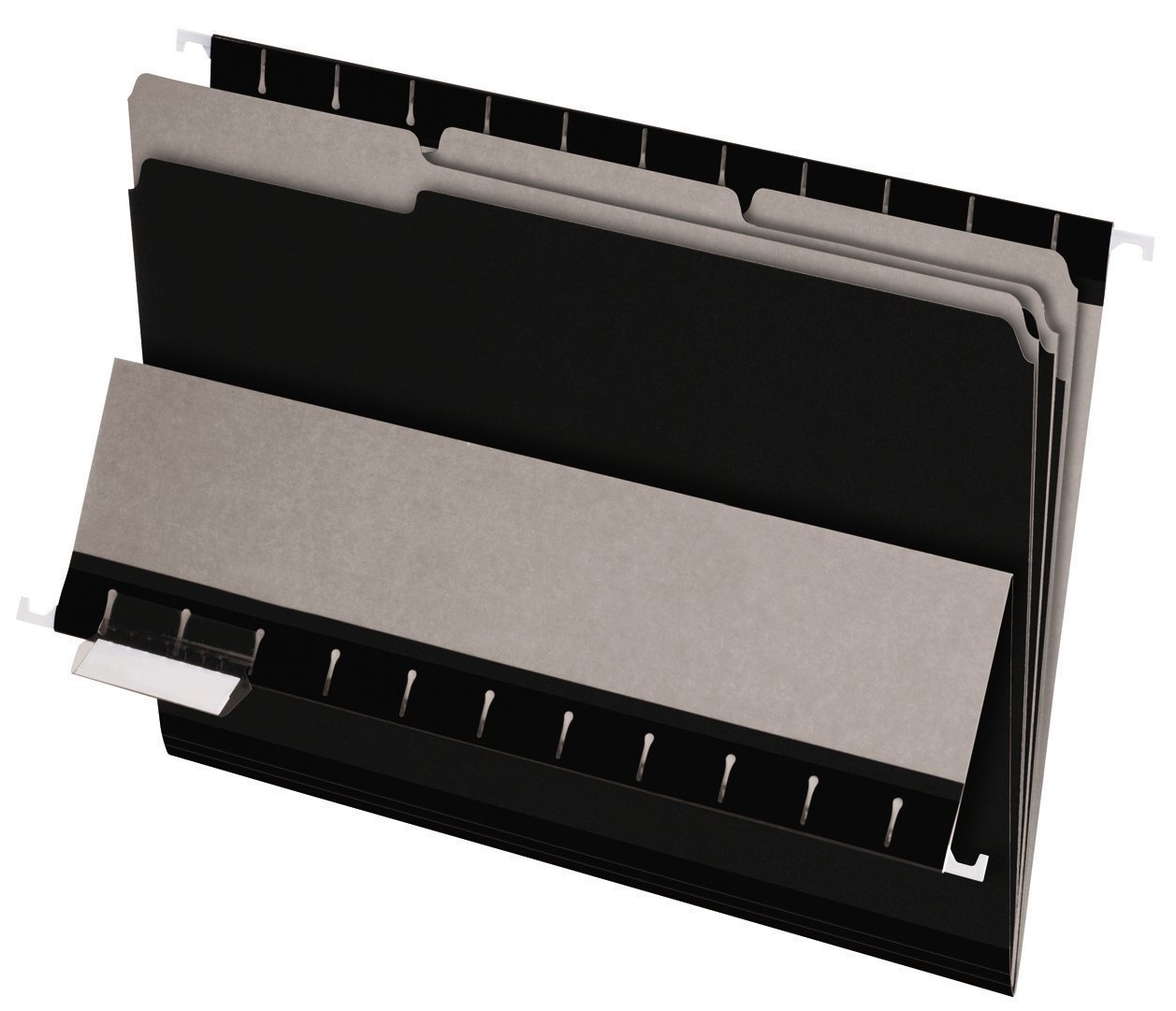 Pendaflex Interior File Folders, 1/3 Cut, Top Tab, Letter Size, Black 100 per Box (4210 1/3 BLA)