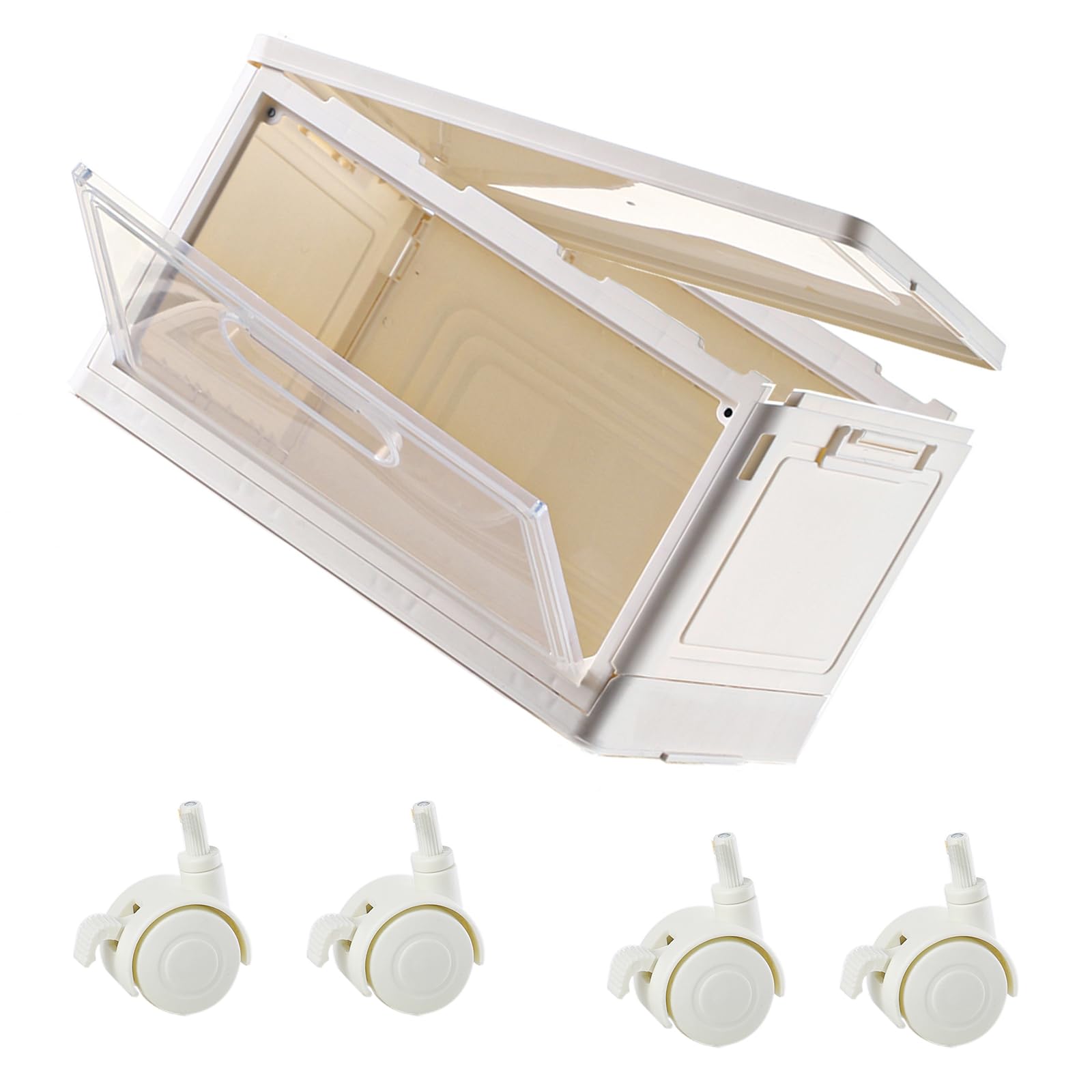 Tsophreniq Permanent ABS Pliable Planner Highlighting Rolling Disks and Attractive Door for Accessible Home Storage and Neat Space Management Toy Cabinet