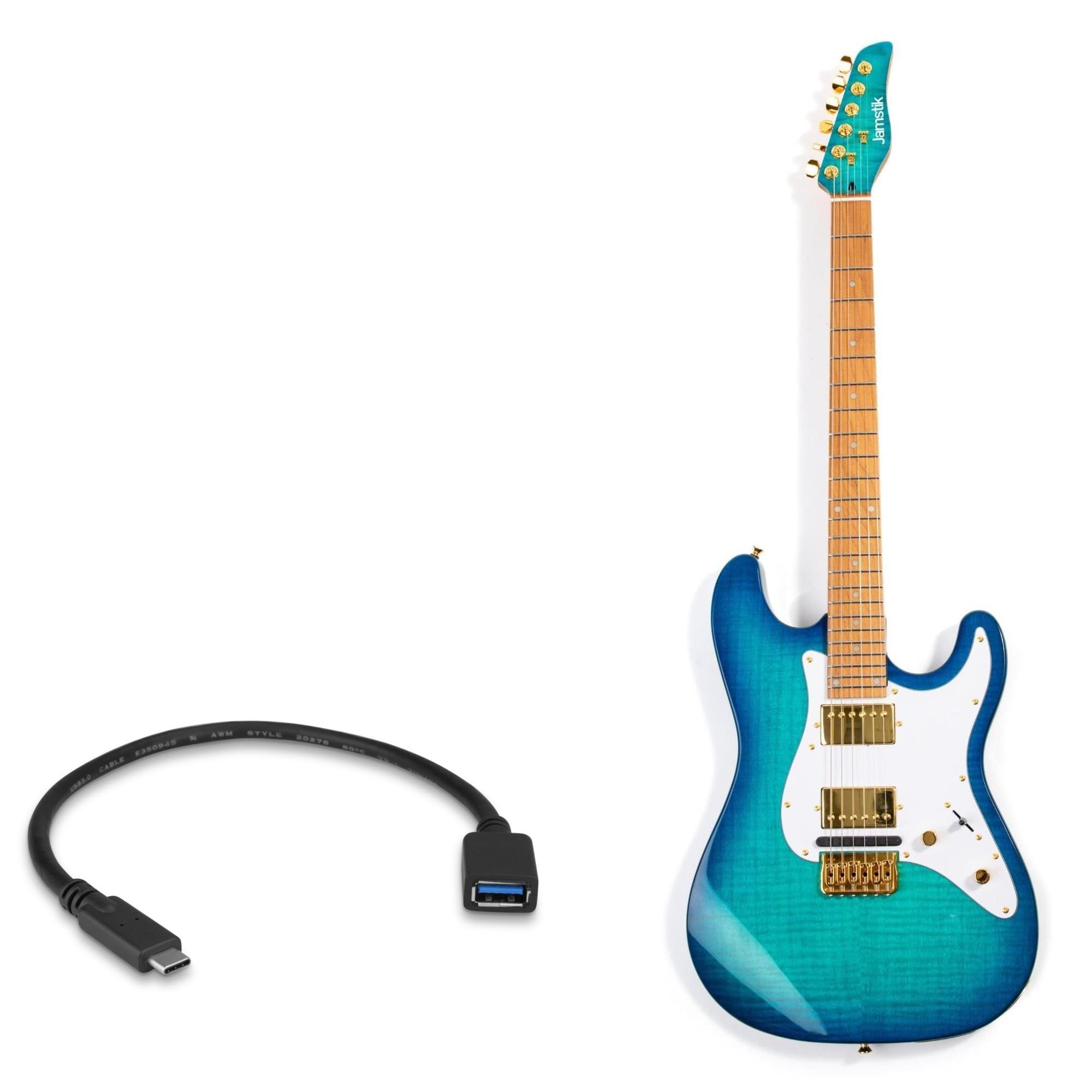 BoxWave Cable Compatible with Jamstik Deluxe MIDI Guitar - USB Expansion Adapter, Add USB Connected Hardware to Your Phone