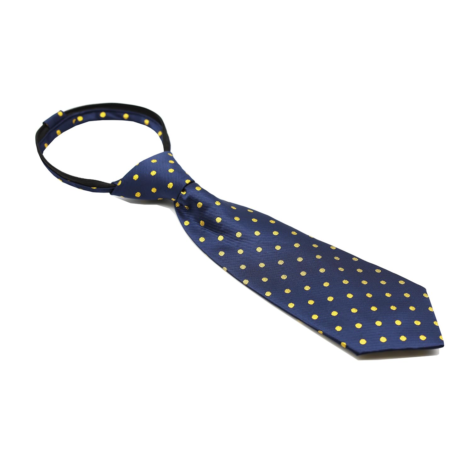 Equetech Adults Polka Dot Show Zipper Tie Colour: Navy/Gold