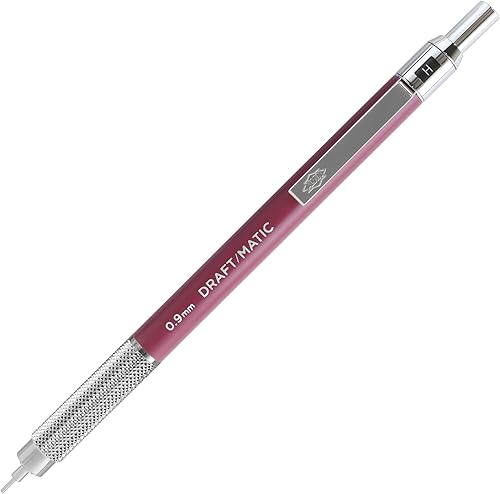 ALVIN DM09 - Lápiz mecánico Draft-Matic 0035in herramienta de dibujo y diseño de acero inoxidable para estudiantes y profesionales ideal para dibujo