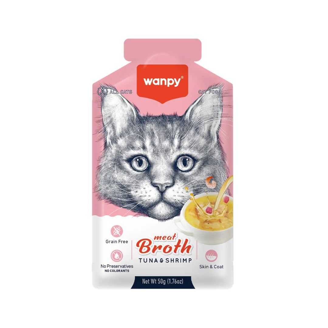 Wanpy Meat Broth Tuna & Shrimp for Cats 50g