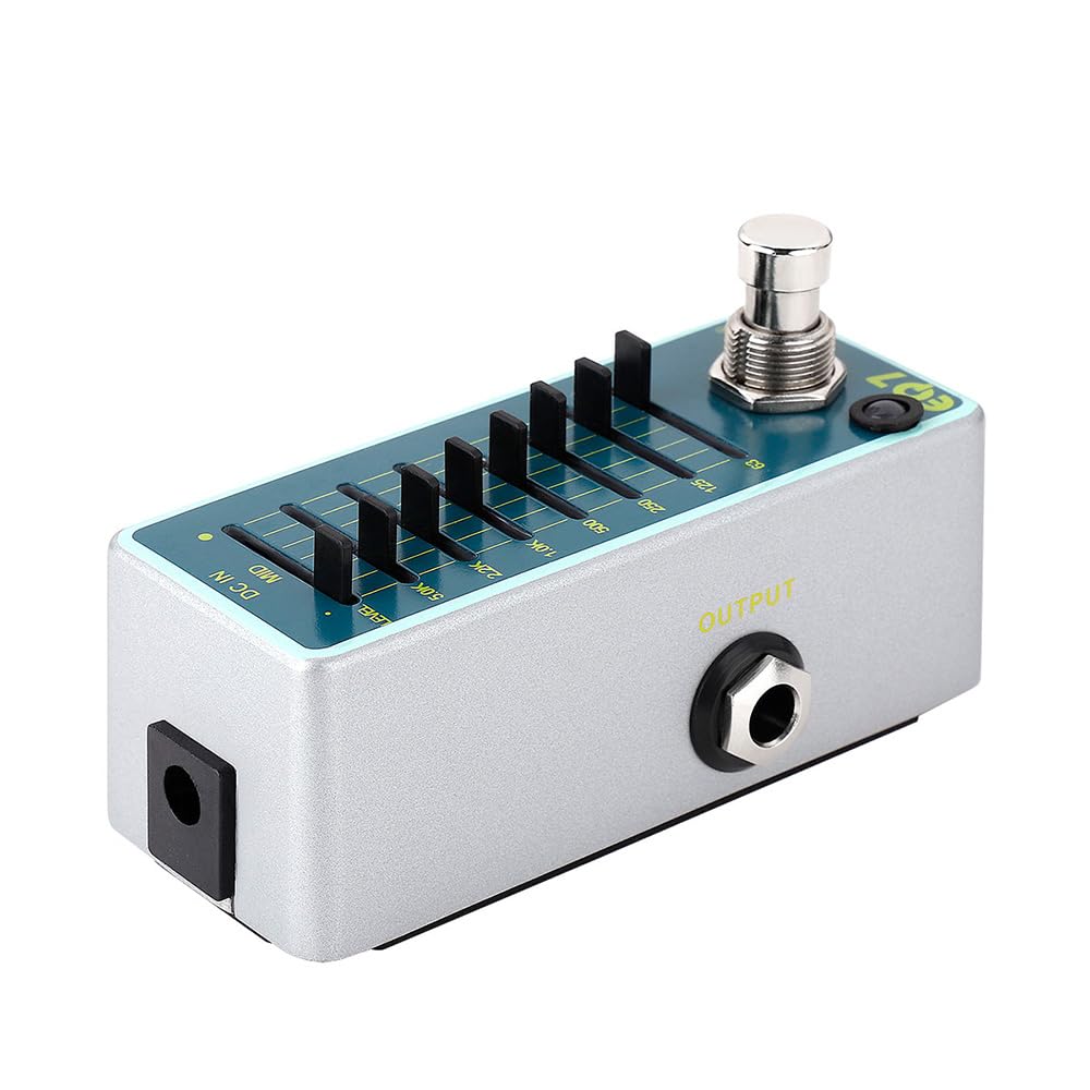 EX EQ7 Equalizzatore di Chitarra Effetto Pedale Equalizzatore a 7 Bande Shell in Metallo Completo True Bypass