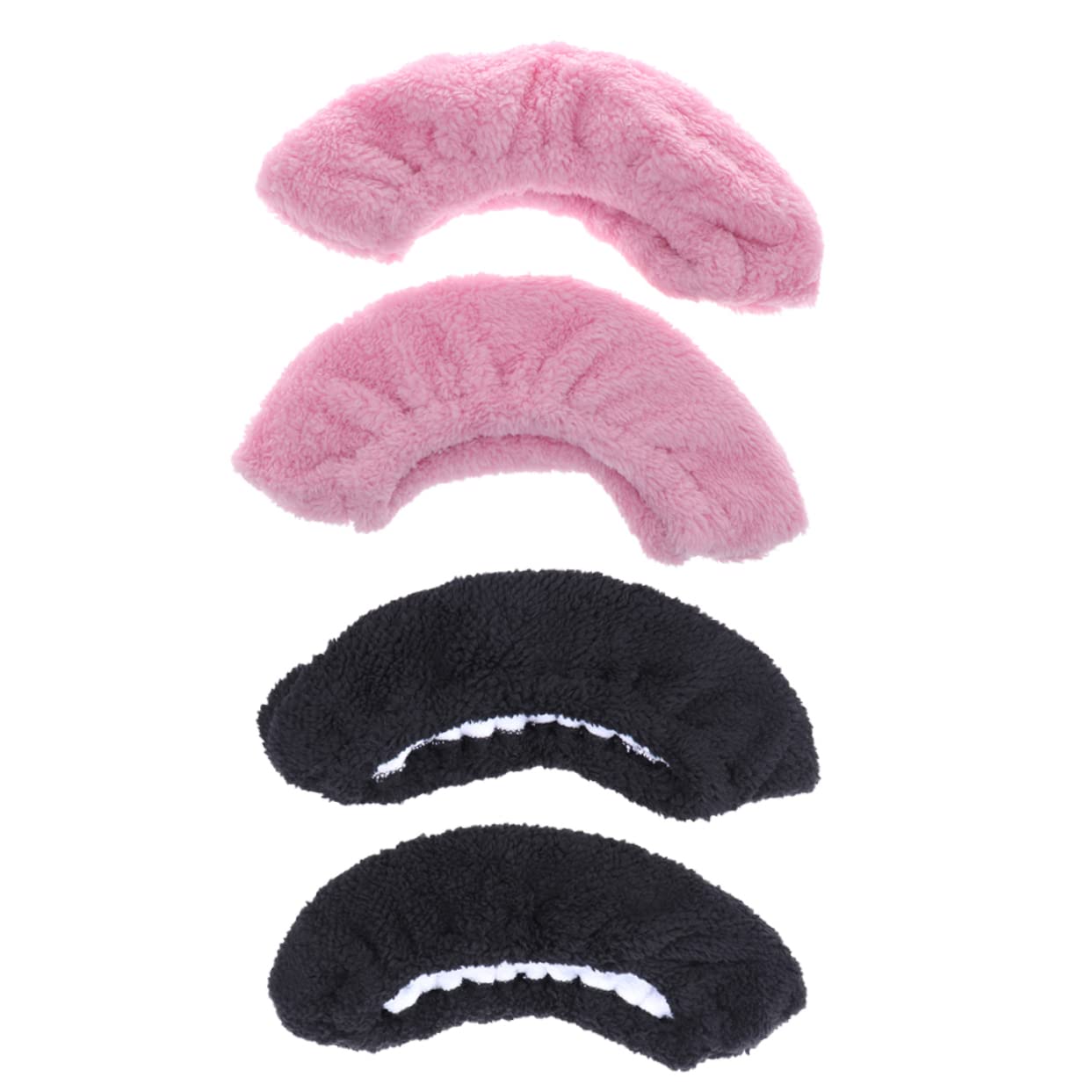BRIGHTFUFU 2 Pairs Elastic Plush Skate Covers Durable Hockey Skate Accessories for Ice Skating Light Pink Black Protects Blades Absorbs Moisture Comfortable Fit