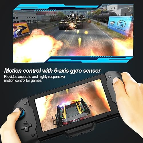 Miniatura 3 de NexiGo Controlador de interruptor para modo de mano controlador ergonómico para Nintendo Switch con giroscopio de 6 ejes vibración de motor dual
