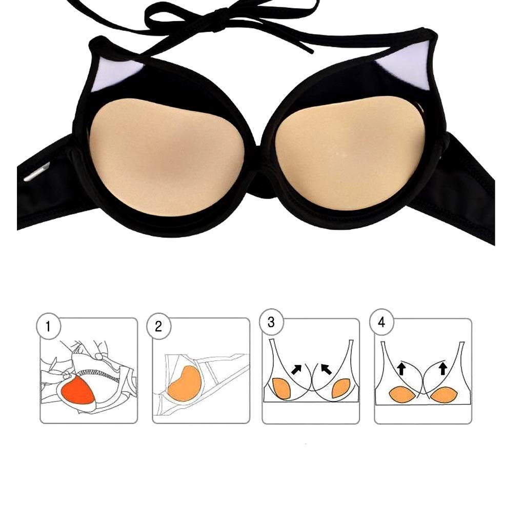Magicmode Wkładki do biustonosza, samoprzylepne, zdejmowane, push up, powiększenie piersi do bikini