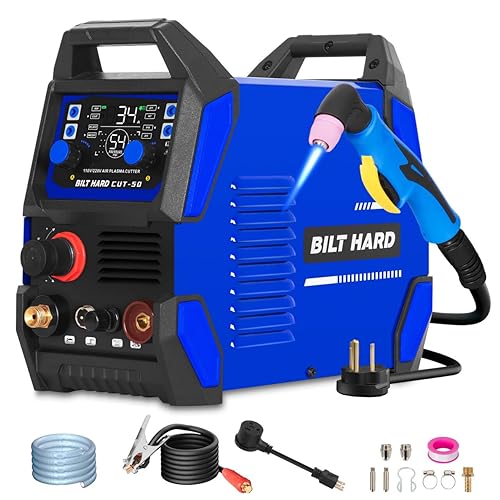 BILT HARD - Prensa de taladro de 2.3 amperios de 8 pulgadas, 5 velocidades con tornillo de banco y luz de trabajo, máquina de perforación de mesa,