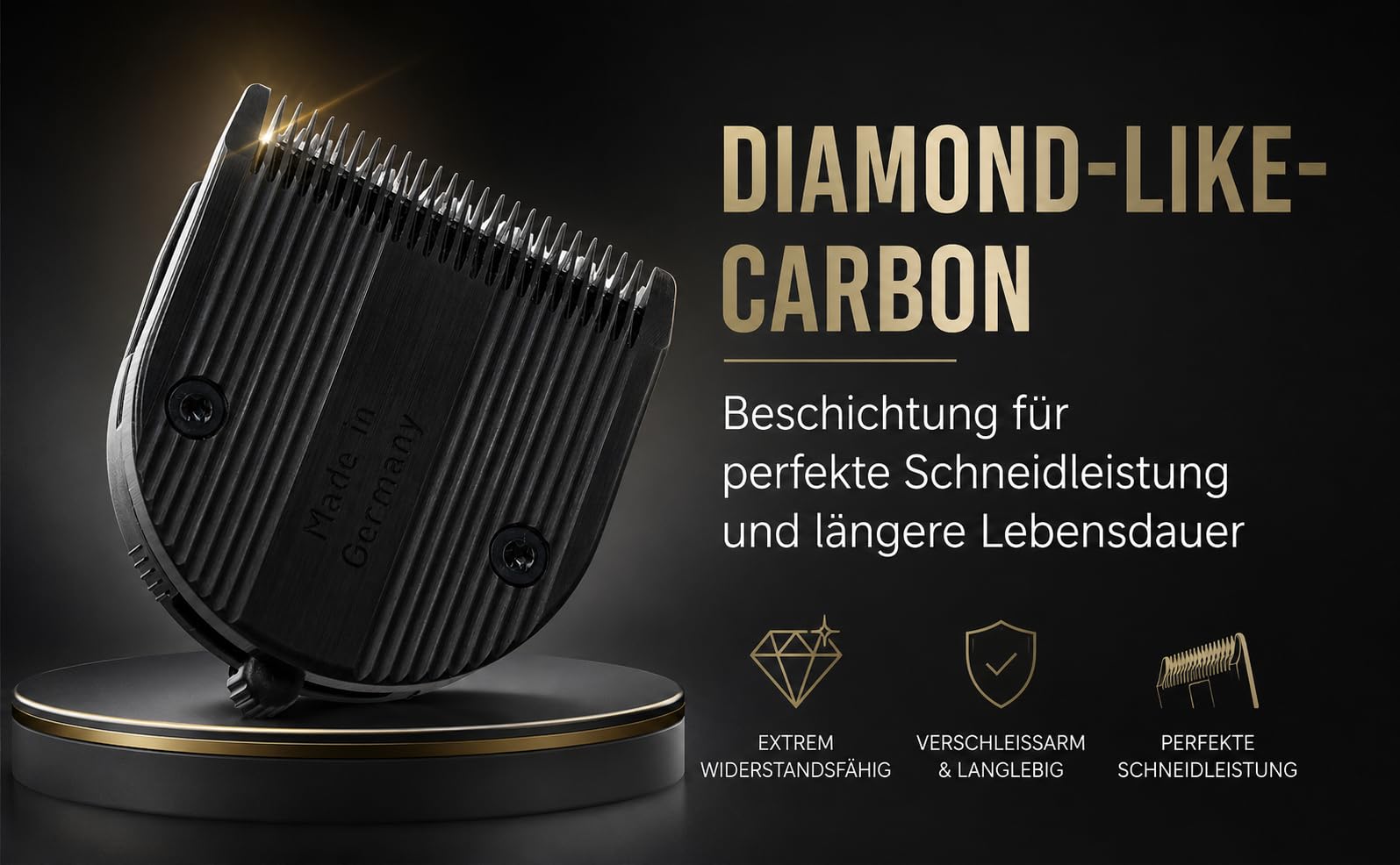 Arco Pro DIAMOND Akku Hunde Schermaschine, 8 Aufsätze + Tasche (1 Akku)