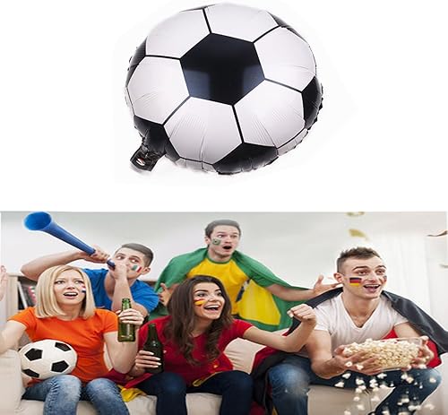 Miniatura 2 de BinaryABC Globos de fútbol, suministros de fiesta de fútbol, 18 pulgadas, (10 piezas)