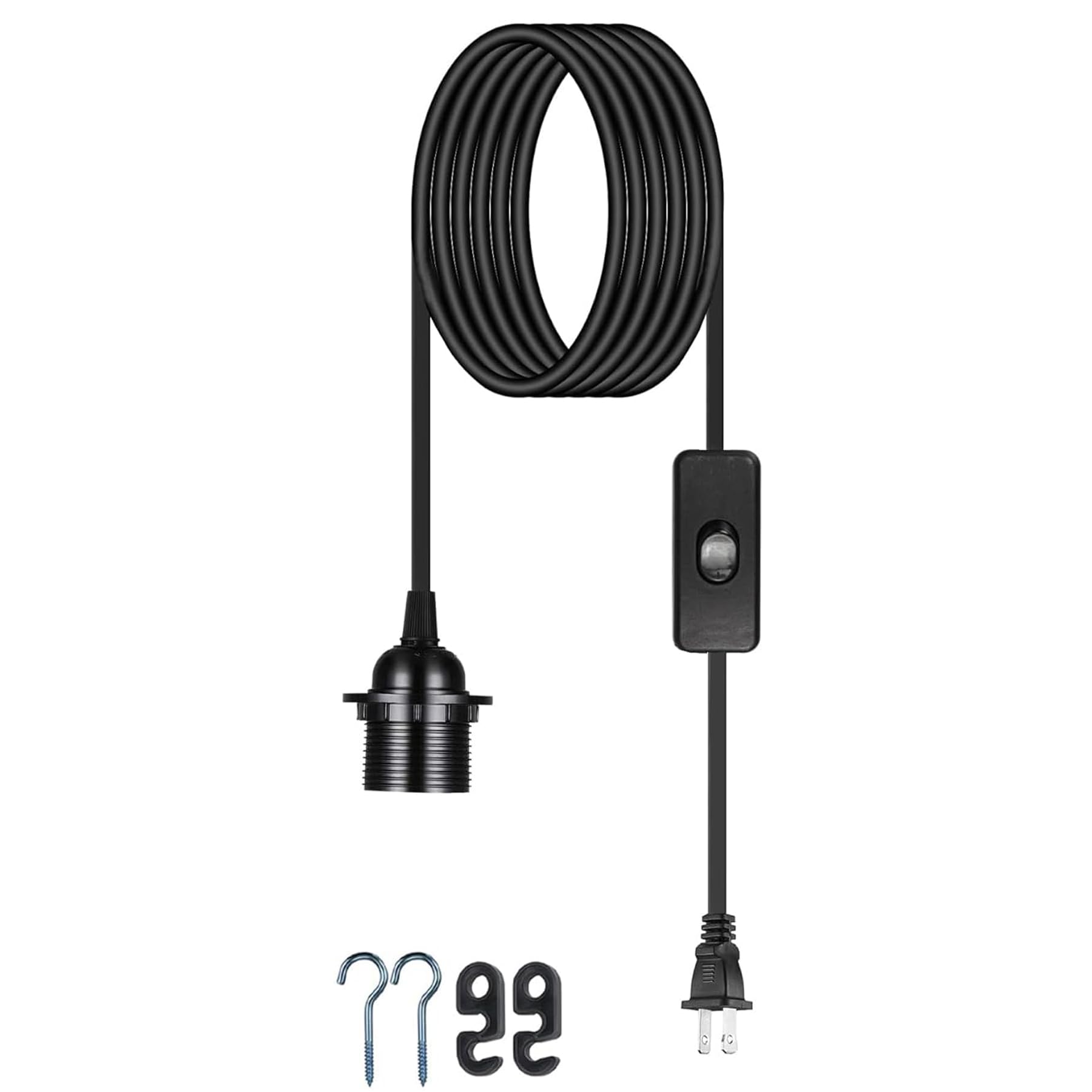 Plug-in Light Socket Kit - 16ft Pendant Cord -12