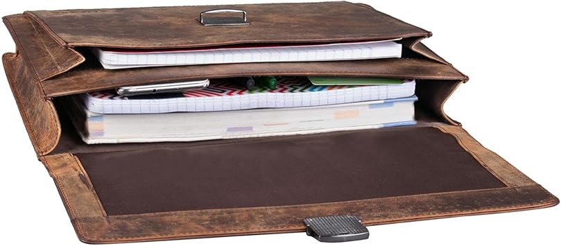 STILORD 'Ernesto' Dokumententasche A4 Leder Vintage Aktenmappe