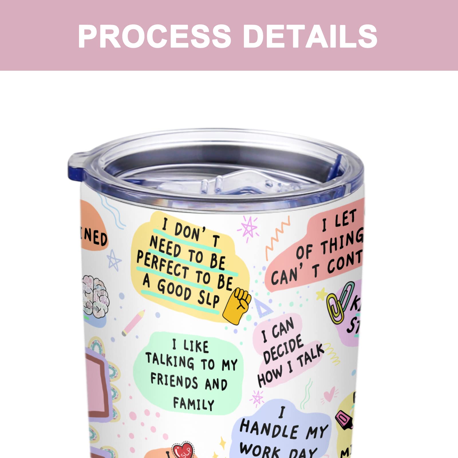 20oz Speech Pathologist Gifts Tumbler, Insulated Stainless Steel Travel Mug, SLP Gifts for Speech Language Pathologist