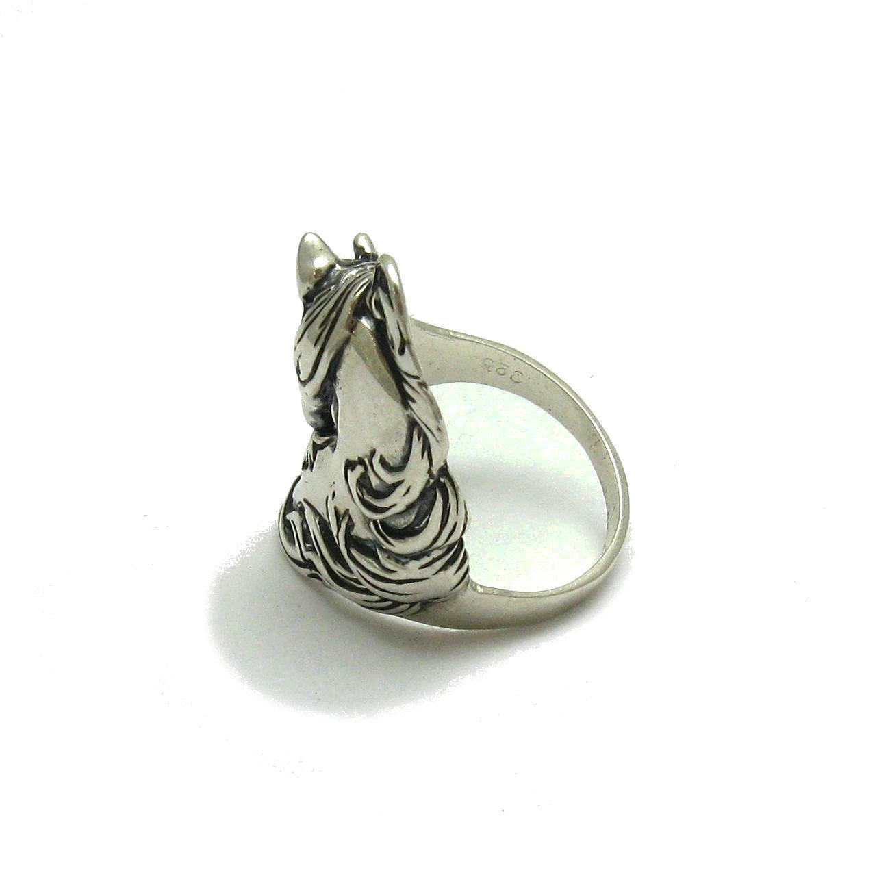 Anello in Argento 925 unicorno di cavallo R000813 Empress