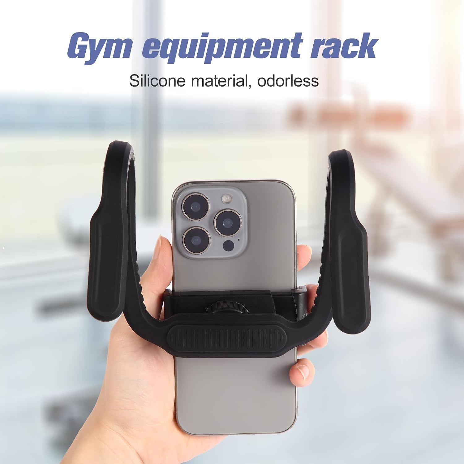Flexible Phone Holder for Treadmill,Silicone Treadmill Phone Holder for Peloton Bike, Deformable Treadmill Phone Mount Compatible with Most Exercise Bicycle & Treadmill with Screen