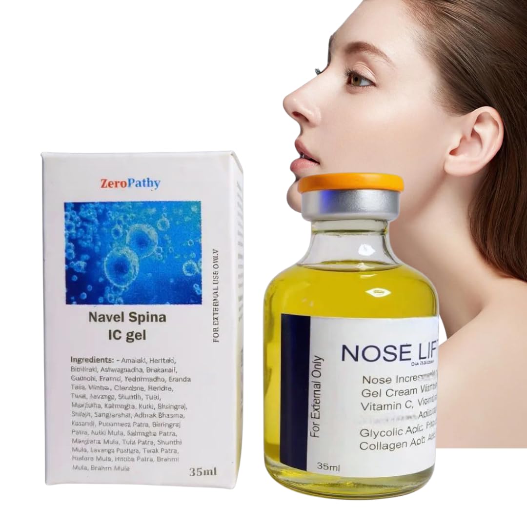 ZeroPathy Naak Lift Karne Wala Gel 35ml – Nose Bone Firming Oil, Naak Contour Shape Cream, Naak Massage Serum for Naak Patla Karne Ka Ayurvedic Upay, Herbal Nose Enhancer-image-24