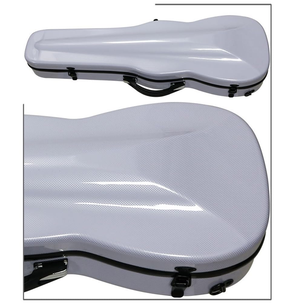 Étui Professionnel pour Alto de 16 Pouces, étui Rigide pour Alto en Fibre de Carbone avec hygromètre, étanche, léger, Doubles Bretelles, Transport Facile (Color : White)