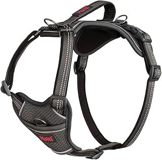 Company of Animals HALTI Anatomie Hundegeschirr mit Griff – Bewegungsfreiheit und für Hund. XS Größe, Grau. 3 Verbindungspunkte für die Leine, Neoprenpolsterung, verstellbar und reflektierend product image