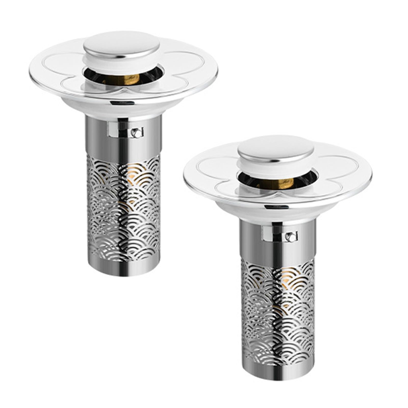 Appear Sink Drain Stoppers with Accuracy Hair Catcher Not Clogging Bathroom Basin Filter Press Drain Plugs for House Brass Cores Stoppers