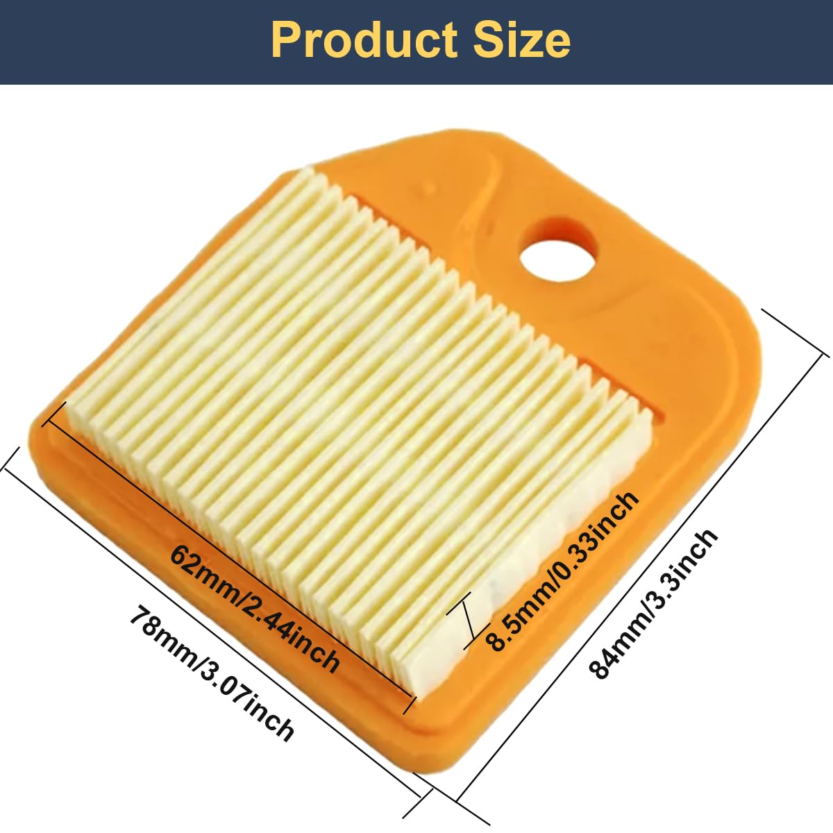 ZAMDOE 4237 141 0300 Air Filter Fits for Stihl HS81 HS81R HS81RC HS81T HS81TC HS82 HS82T HS86 HS86R HS86T HS87 HS87R GS81RC Hedge Trimmer for Garden with Spark Plug - Image 2