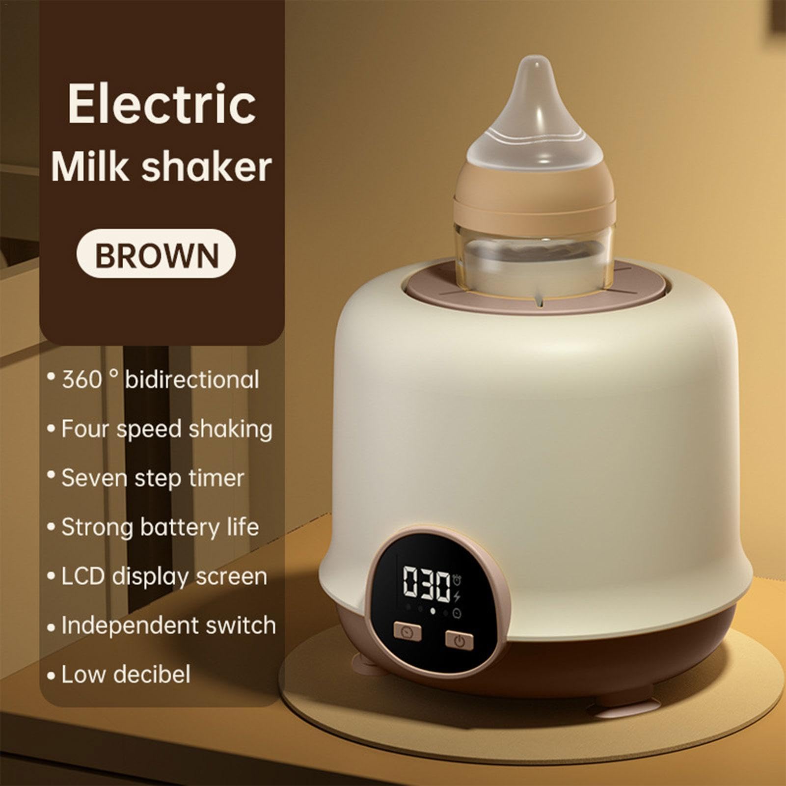 Automatic Baby Bottle Shaker, Low Noise Milk Mixer, 360-Degree Bidirectional Charging, Electric Shaker For Smooth Feeding, Convenient For Avoiding Lumps, 6.02x5.71x5.71 Inches