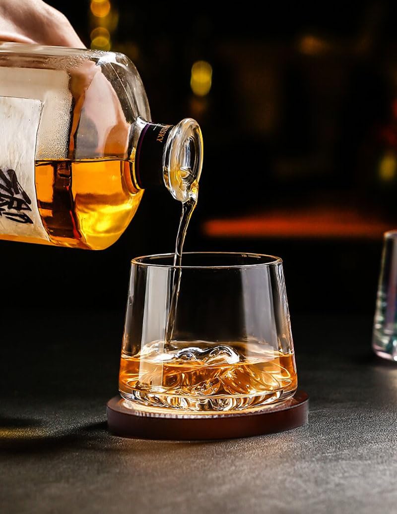 Amazon | seek elengance ウイスキー240 ml 2本入、木製トレイ