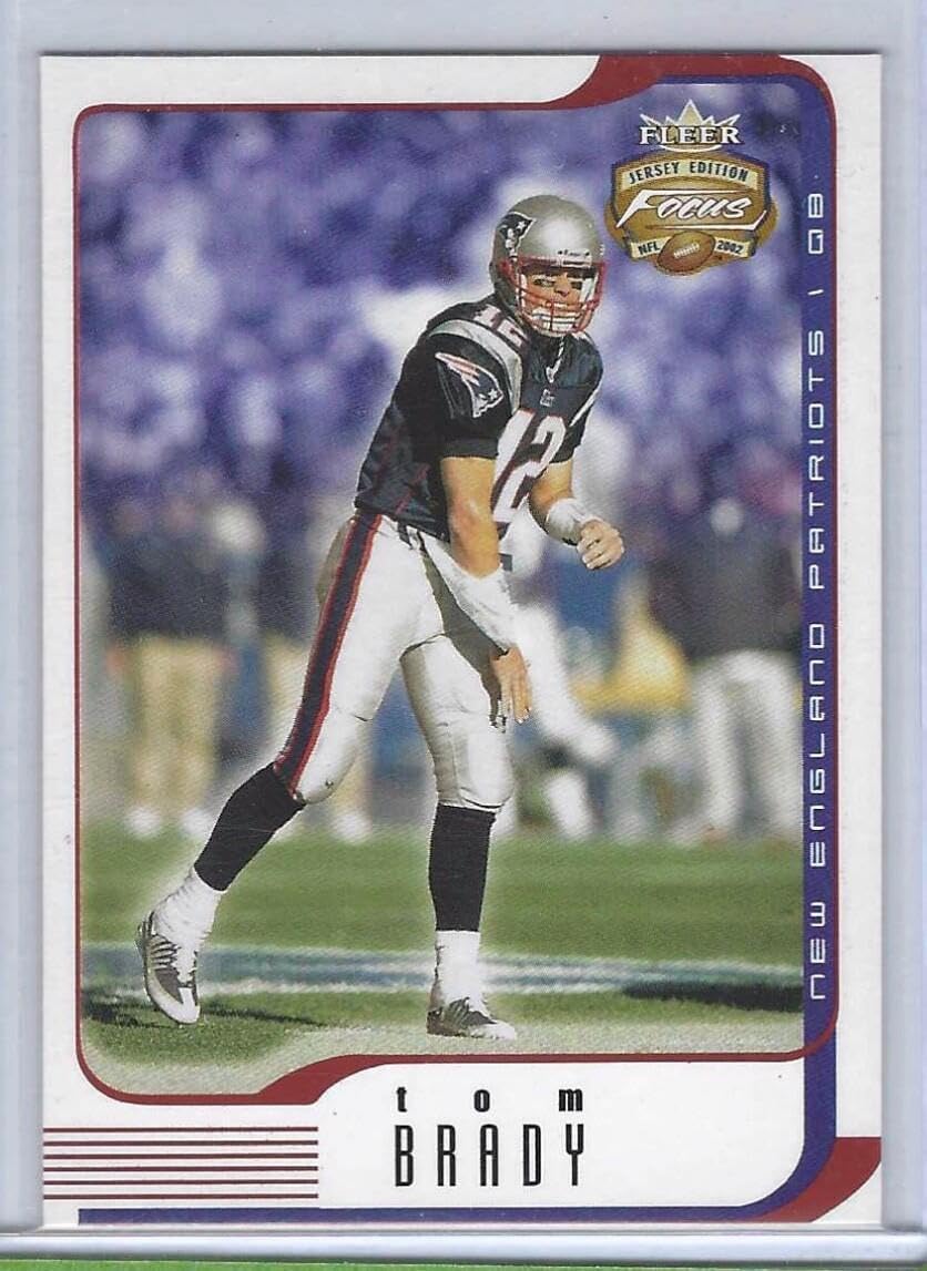 Tom Brady 2002 Fleer Focus Jersey Edition #1 - Football Cards