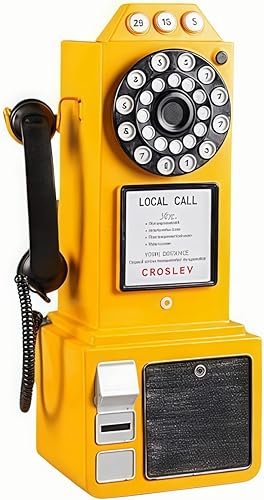 Adorno retro para teléfonos, antiguo y antiguo, giratorio, aspecto clásico, modelo de teléfono de pago, teléfono vintage de resina, para decoración