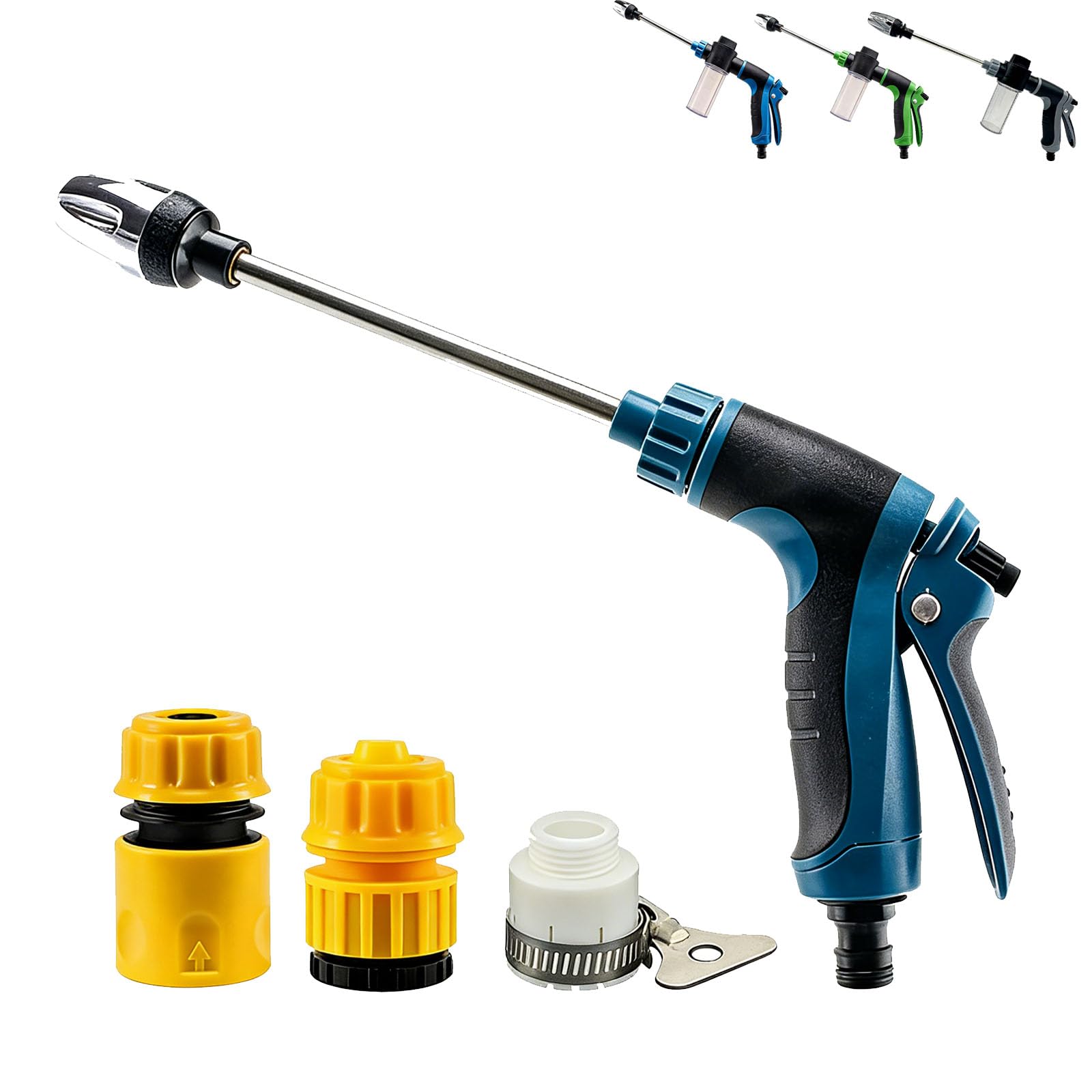 Pistola ad alta pressione per tubo da giardino, siringa, attacco per irrigazione da giardino, pulizia efficiente (stile aggiornato*a)