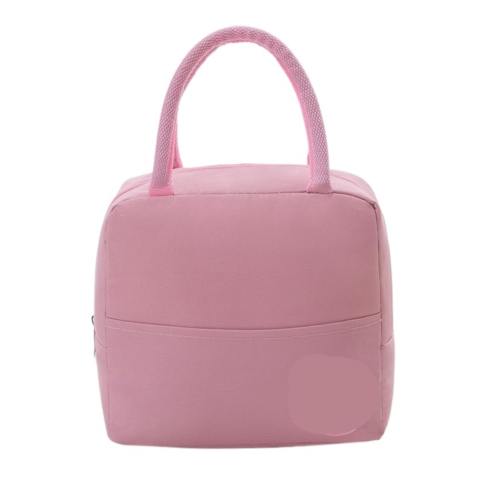 Torba piknikowa, 2 szt. aluminiowa folia izolacyjna lodówka torba chłodząca przenośna praca jedzenie piknik świeże termiczne pudełko torby bento(Pink)