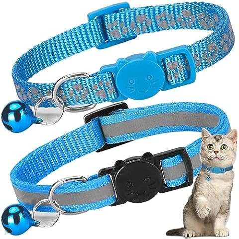 Bosose 2 Pack Cat Collar with Bells Cover