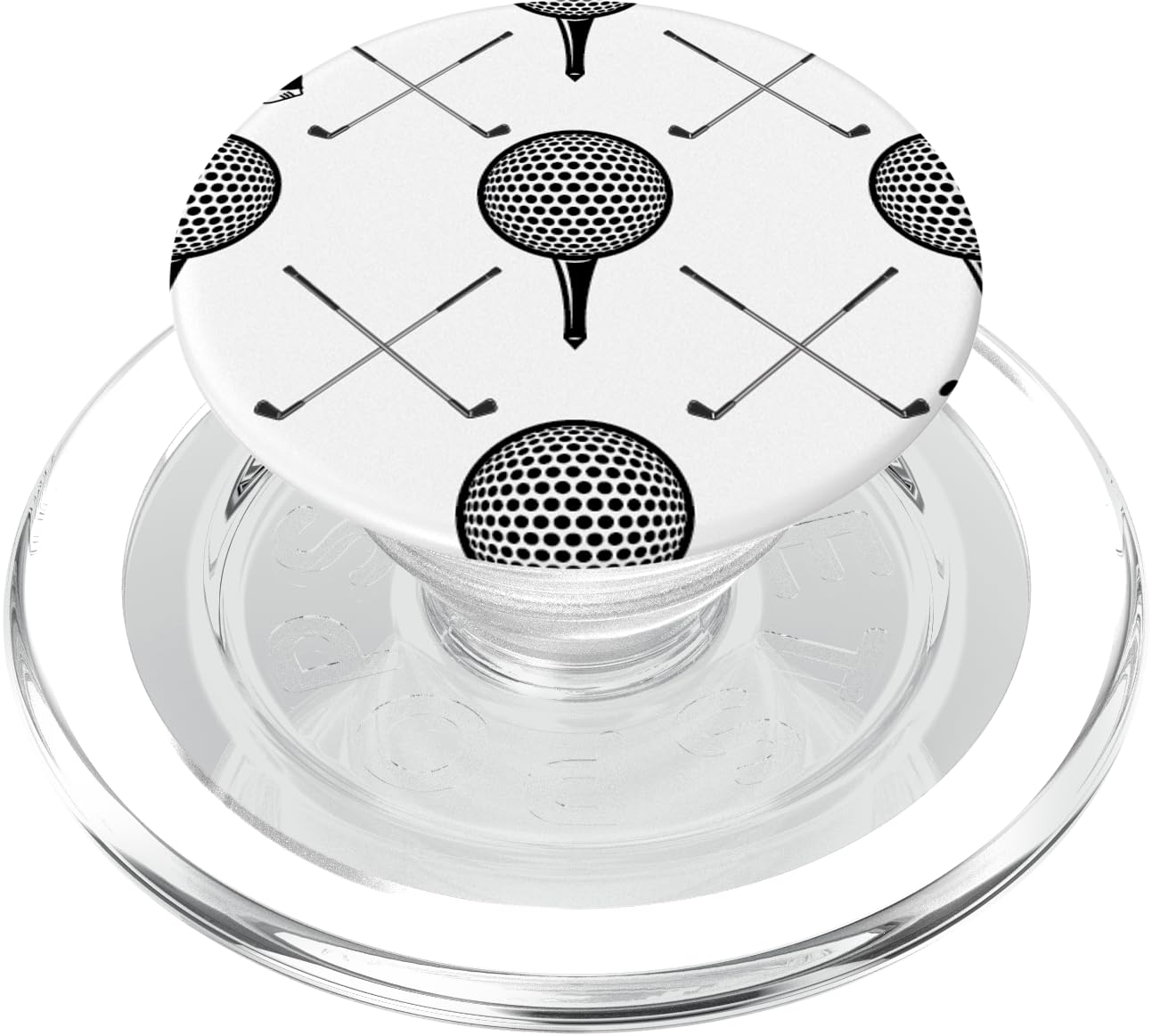 Golf Player Golfer Golfing Ball And Club Sport Golf Cart PopSockets PopGrip for MagSafe