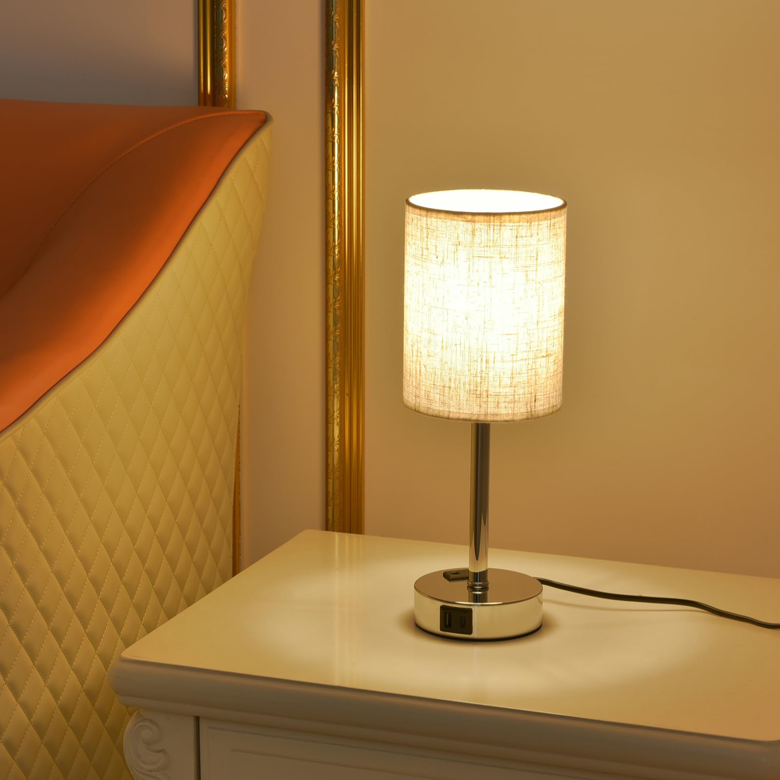 Set di 2 lampade da comodino dimmerabili touch con funzione di