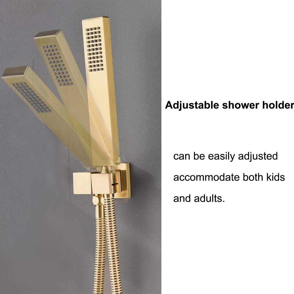 Buy AYIVG Modern Bathroom Body Brass Brushed Gold 12 Inch Ceiling