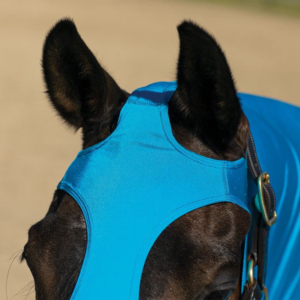 Dura-Tech 3/4 Zip Horse Slicker Hood | Ultimate Mane Control for Equestrian Success | Lightweight Design for Comfort and Flexibility | Color Turquoise | Size Large