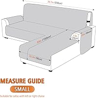 Vista 3 de Fundas de sofá modulares mejoradas, 100 % impermeables, en forma de L, reversible, para sofá seccional, funda protectora para mascotas, perros