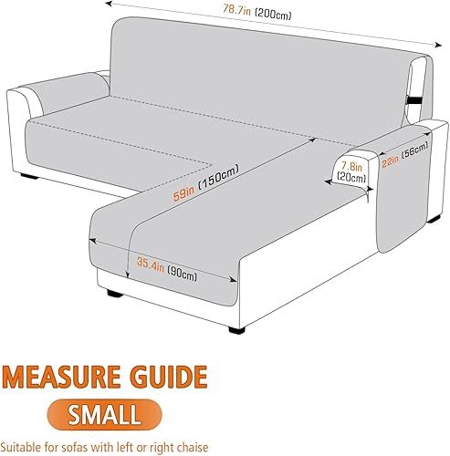 Miniatura 3 de VANSOFY Fundas de sofá modulares mejoradas, 100 % impermeables, en forma de L, reversible, para sofá seccional, funda protectora para mascotas,