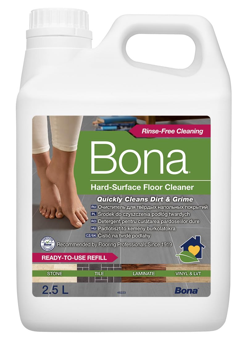 Bona Marble, Stone, Tile, LVT & Laminate Floor Cleaner Liquid Refill Can (2.5 Ltr) (88 oz) Home | Floor | No Harmful Chemicals | Kids & Pets Safe | Removes Dirt & Tough Stains | Multi Surface Use (B017EOW3TK) Amazon Price History, Amazon Price Tracker