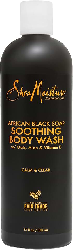 SheaMoisture Sabonete corporal calmante para tratamento de acne, sabonete preto africano, sem parabenos, 40 ml (pacote com 1)
