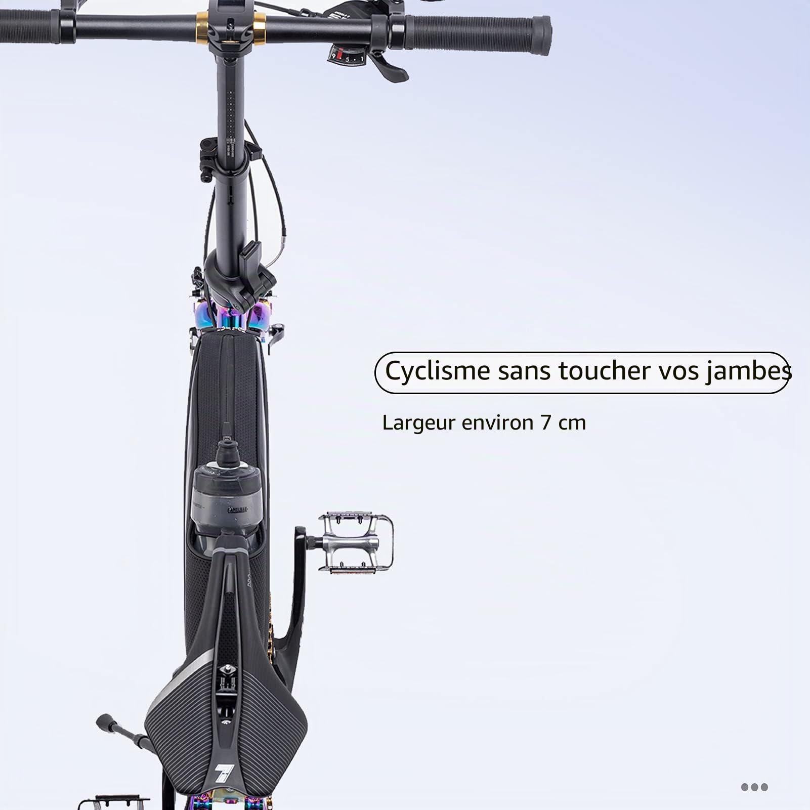 ROCKBROS Sac de rangement étanche pour VTT, vélo de route et scooter - 3 l - Espace fin et classifié